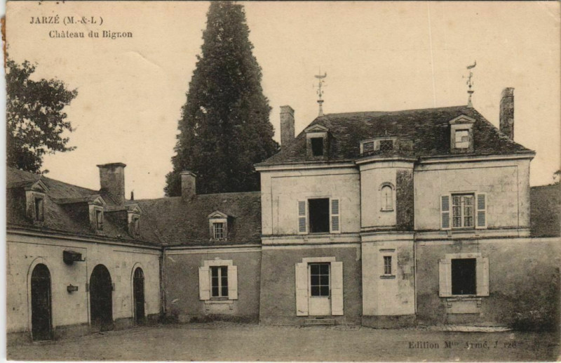 Carte postale ancienne Jarze Chateau du Bignon