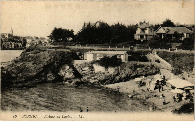 Carte postale ancienne Pornic - L'Anse au Lapin à Pornic