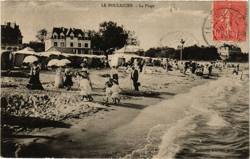 Carte postale ancienne Le Pouliguen - La Plage au Pouliguen