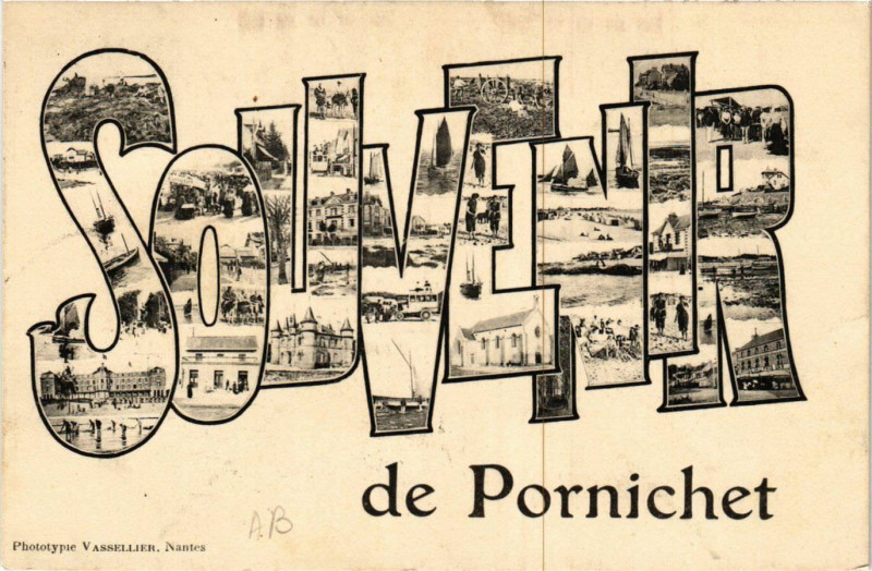 Carte postale ancienne Souvenur de Pornichet à Pornichet