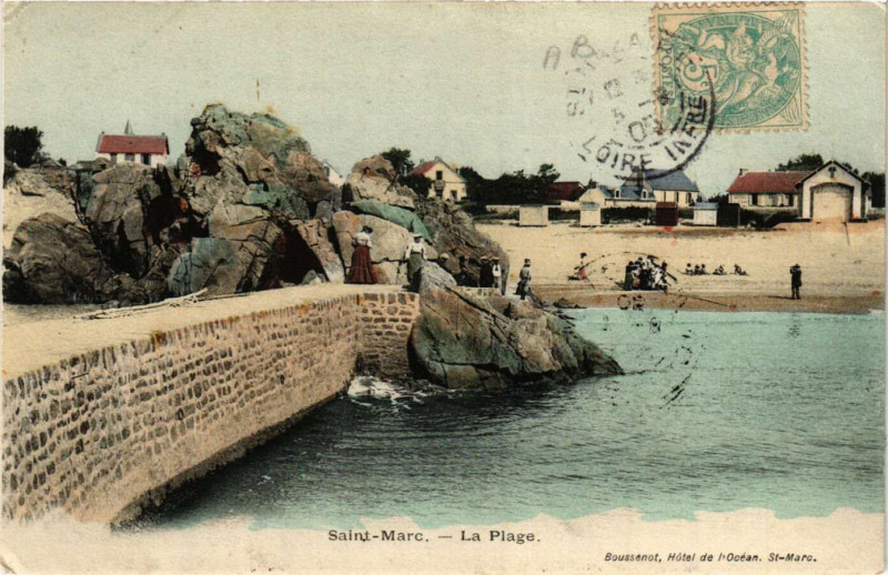 Carte postale ancienne Saint-Marc - La Plage