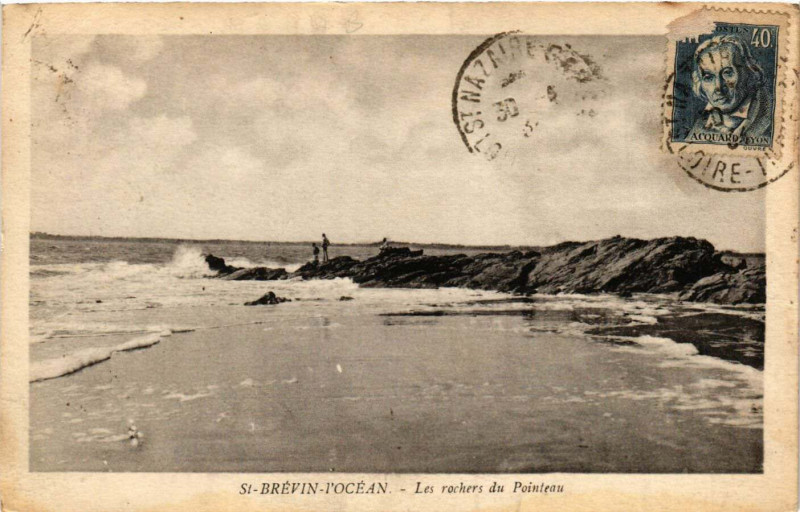 Carte postale ancienne Saint-Brevin-l'Ocean - Les rockers du Pointeau