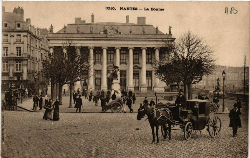Carte postale ancienne Nantes - La Bourse à Nantes