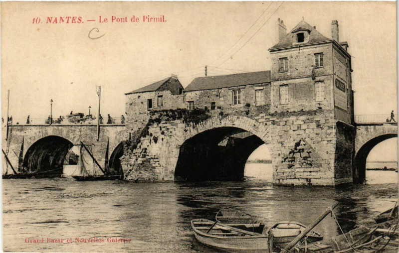 Carte postale ancienne Nantes - Le Pont du Pirmil à Nantes