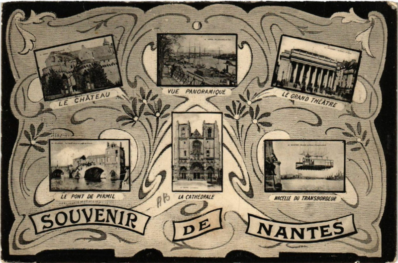Carte postale ancienne Souvenir de Nantes à Nantes