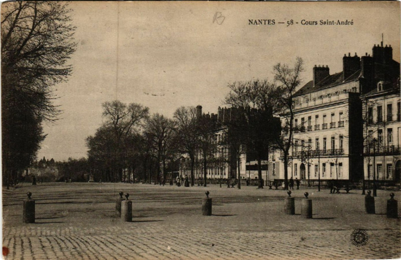 Carte postale ancienne Nantes - Cours Saint-Andre à Nantes
