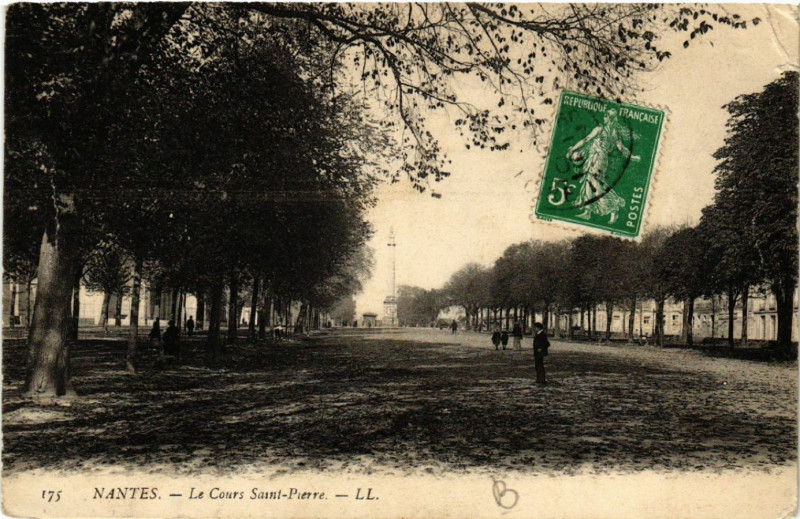 Carte postale ancienne Nantes - Le Cours Saint-Pierre à Nantes