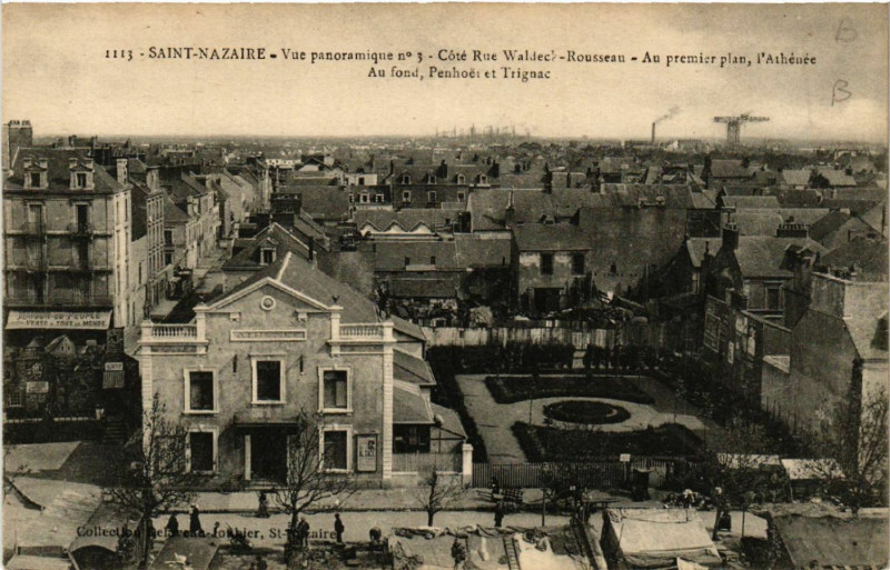 Carte postale ancienne Saint-Nazaire - Vue panoramique - Cote Rue Waldech-Rousseau - Au à Saint-Nazaire