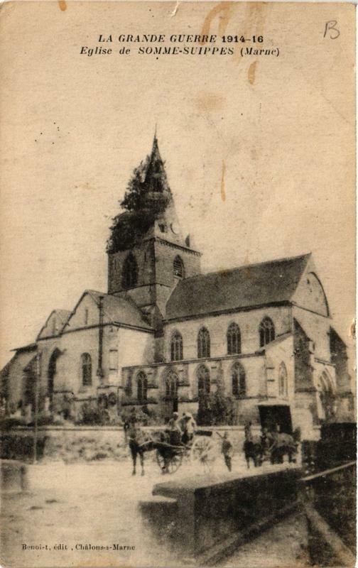 Carte postale ancienne Eglise de Somme-Suippes
