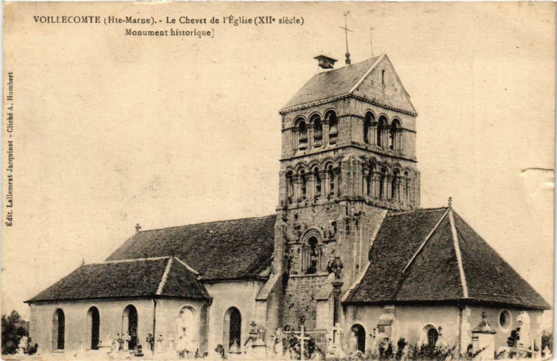 Carte postale ancienne Voillecomte Le Chevet de l'Eglise
