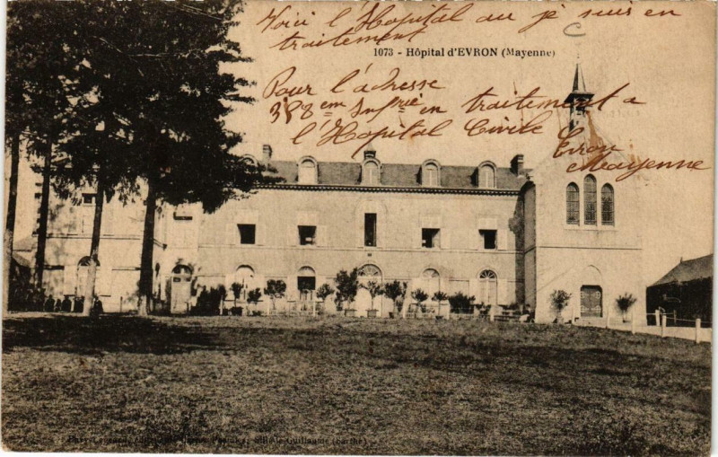 Carte postale ancienne Hopital d'Evron
