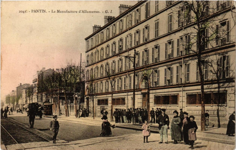 Carte postale ancienne Pantin La Manufacture d'Allumettes