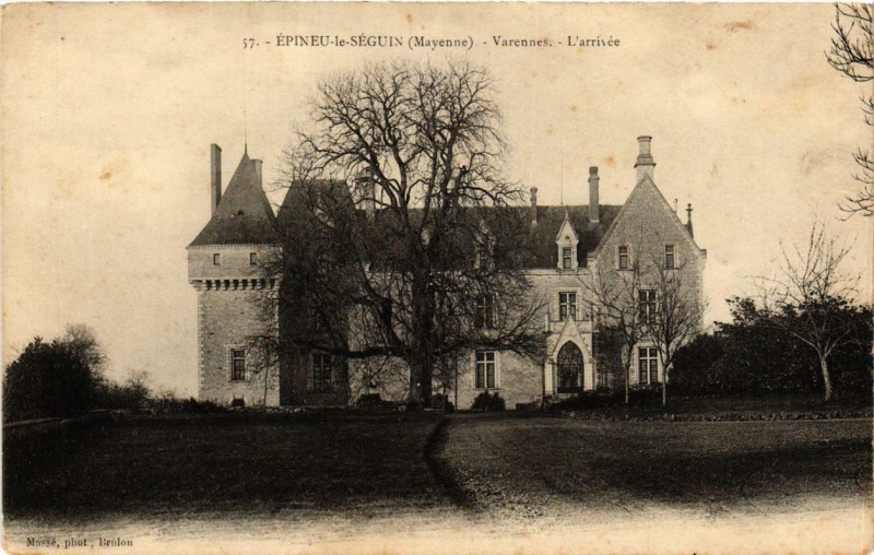 Carte postale ancienne Epineu le Séguin Varennes L'Arrivée