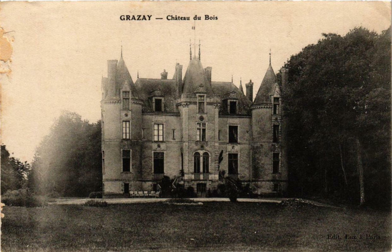 Carte postale ancienne Grazay Chateau du Bois à Grazay