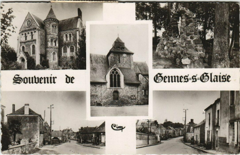 Carte postale ancienne Souvenir de Gennes s Glaise