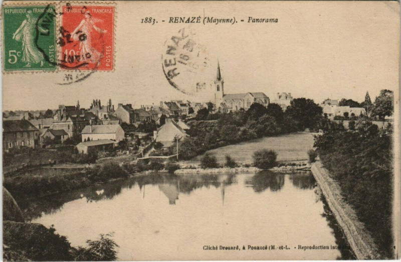 Carte postale ancienne Renaze - Panorama à Renazé