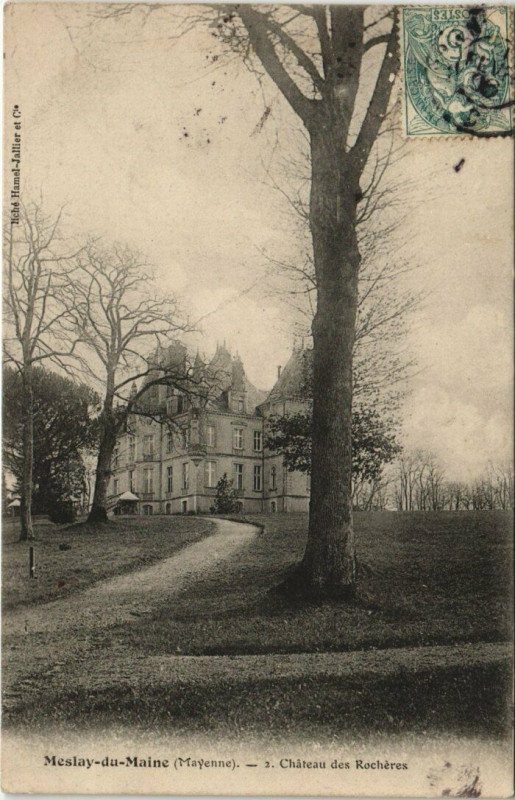 Carte postale ancienne Meslay-du-Maine - Chateau des Rocheres à Meslay-du-Maine