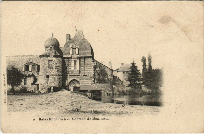 Carte postale ancienne Bais - Chateau de Montesson à Bais