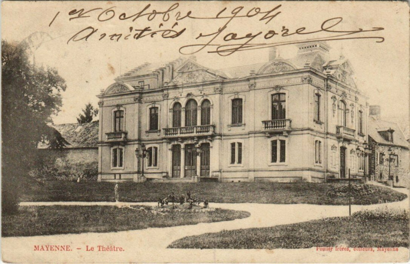 Carte postale ancienne Mayenne - Le Theatre à Mayenne