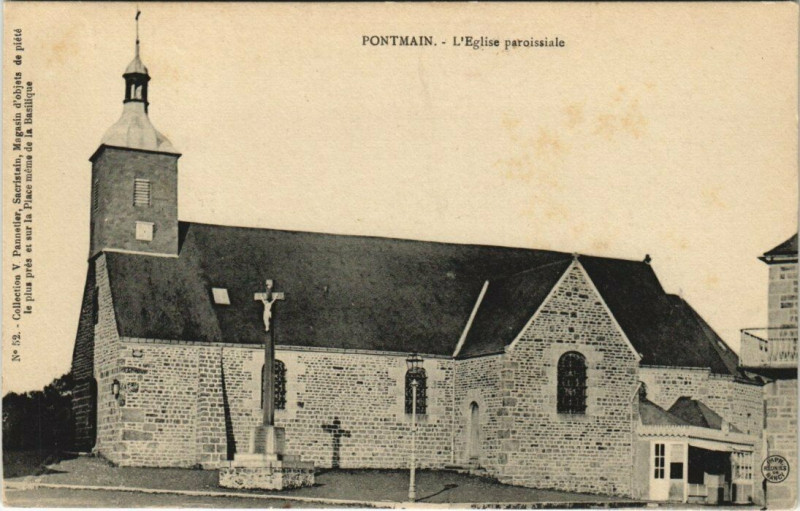Carte postale ancienne Portmain - L'Eglise paroissiale
