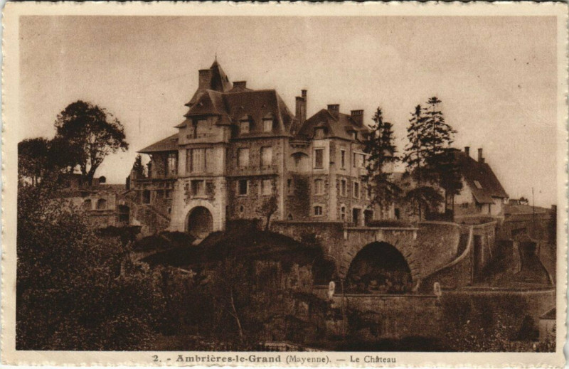 Carte postale ancienne Ambieres-le-Grand - Le Chateau