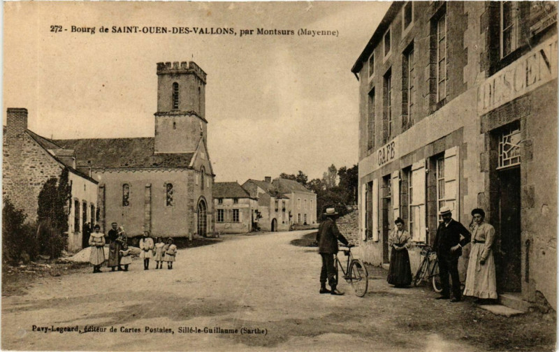 Carte postale ancienne Bourg de Saint-Ouen-des-Vallons
