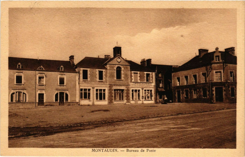 Carte postale ancienne Montaudin-Bureau de Poste à Montaudin