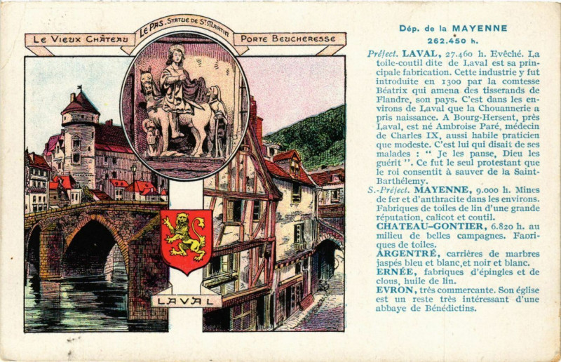 Carte postale ancienne Laval à Laval