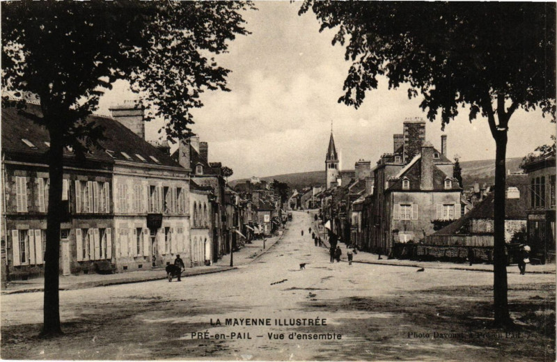 Carte postale ancienne La Mayenne Illustree, Pré en Pail-Vue d'ensemble à Mayenne