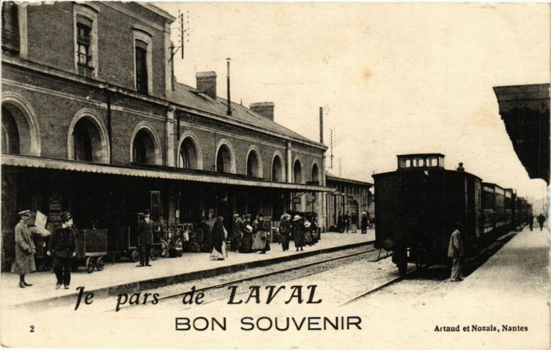 Carte postale ancienne Je pars de Laval-Bon Souvenir à Laval