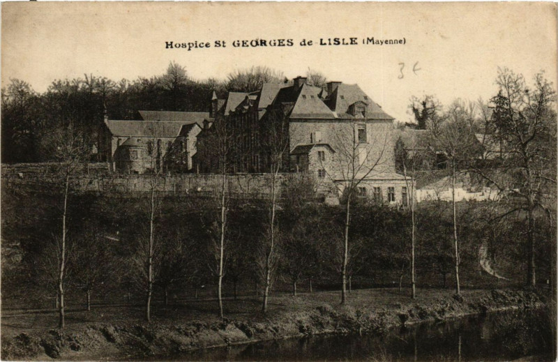 Carte postale ancienne HospiceSaint-Georges de Lisle, Mayenne à Mayenne