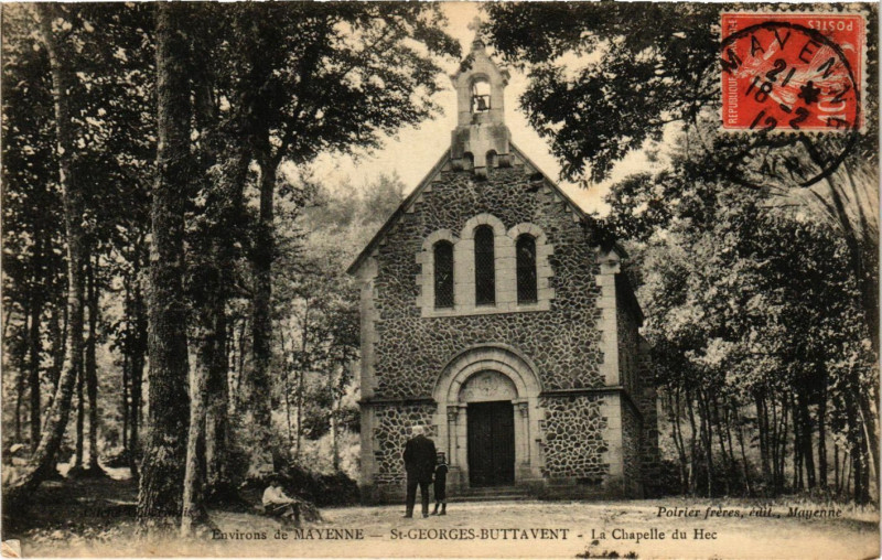 Carte postale ancienne Environs de Mayenne-St Georges Buttavent, La Chapelle du Hec à Mayenne