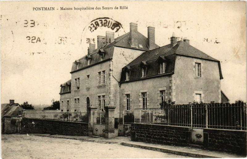 Carte postale ancienne Pontmain - Maison hospitaliere à Pontmain