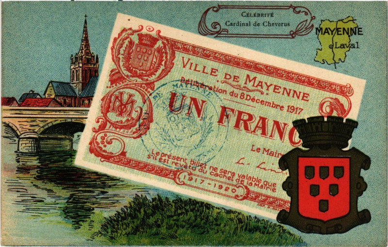 Carte postale ancienne Laval - Ville de Mayenne à Laval