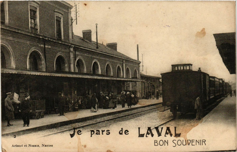 Carte postale ancienne Je pas de Laval Bon souvenir à Laval