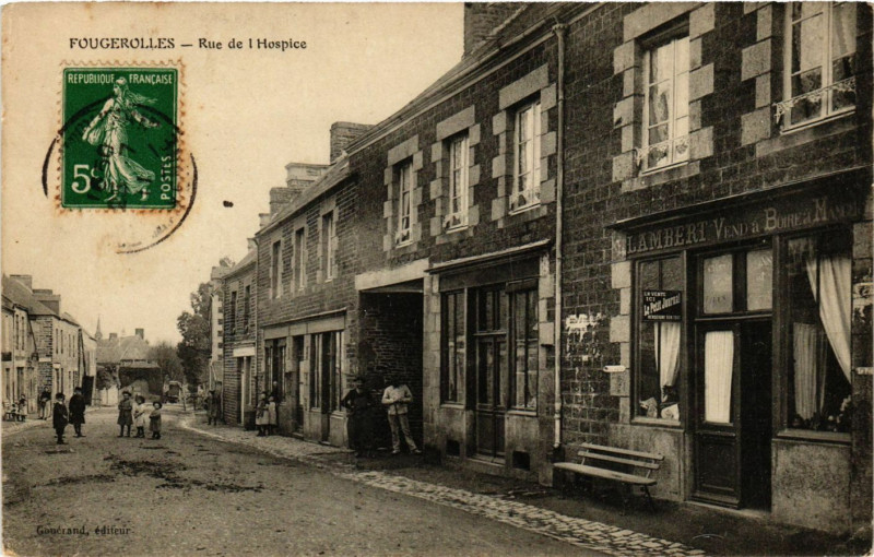 Carte postale ancienne Fougerolles - Rue de l Hospice