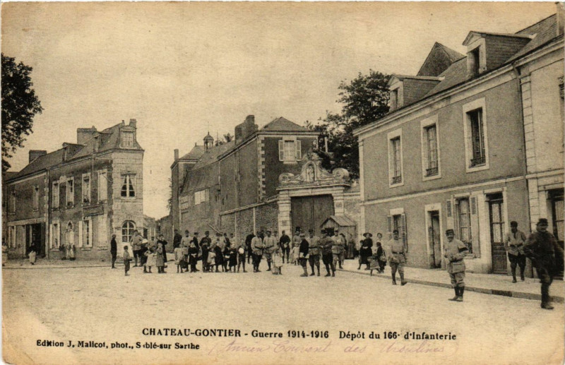 Carte postale ancienne Chateau-Gontier  Guerre 1914-1916