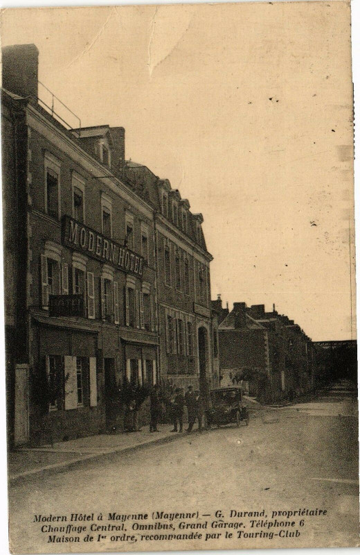 Carte postale ancienne Modern Hotel á Mayenne à Mayenne