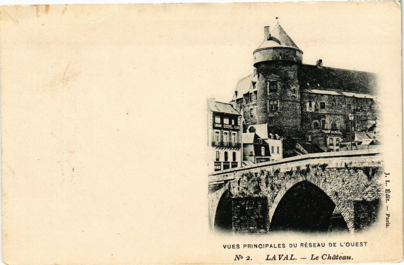 Carte postale ancienne Laval-Le Cháteau à Laval