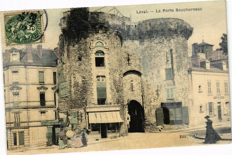 Carte postale ancienne Laval-La Porte Beucheresse à Laval