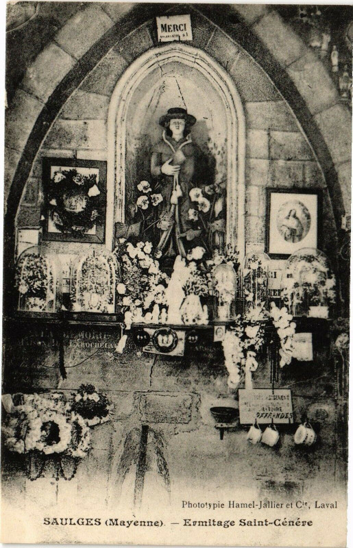 Carte postale ancienne Saugles .- Ermitage saint cenere