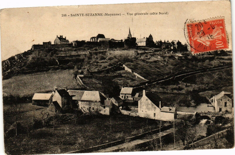 Carte postale ancienne Saint Suzanne .- Vue generale