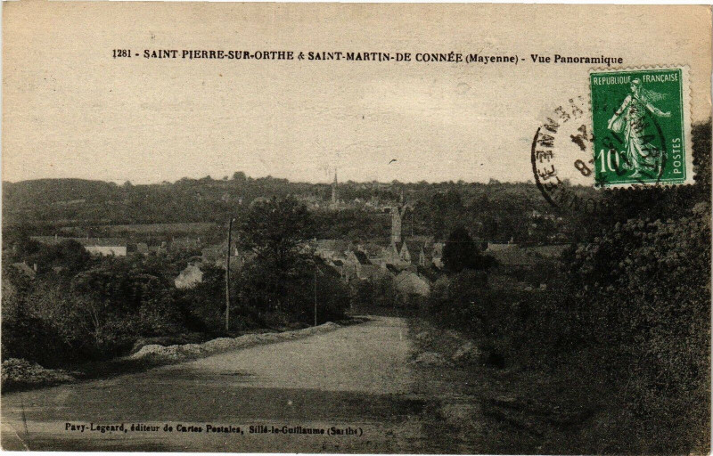 Carte postale ancienne Saint pIERRE Su R Orthe .- Vue panoramique