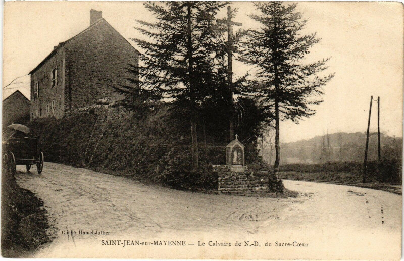 Carte postale ancienne Saint Jean Sur Mayenne .- Le calvaire de à Mayenne