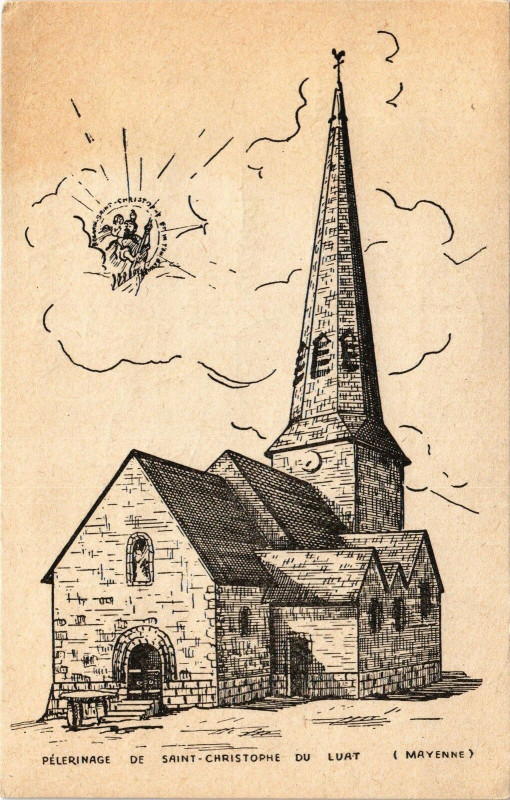 Carte postale ancienne Pelerinage de saint christophe du luat