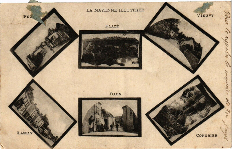 Carte postale ancienne La mayenne illustree .- Place daon à Mayenne
