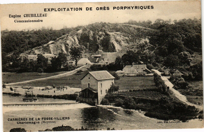 Carte postale ancienne Exploitation de gres porphyriques