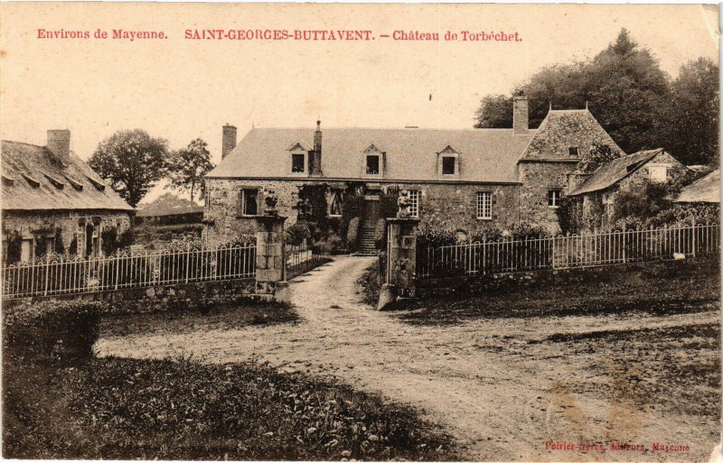 Carte postale ancienne Environs de mayenne .- chateau de torbechet à Mayenne