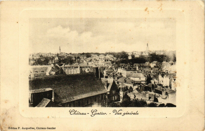 Carte postale ancienne Chateau gontier .- Vue generale