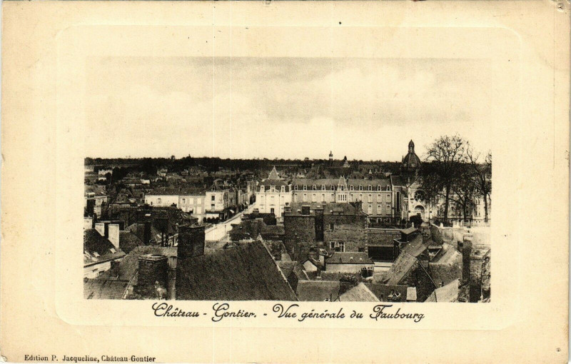 Carte postale ancienne Chateau gontier .- Vue generale